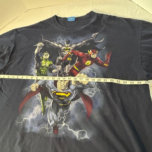 Vintage DC Comics Justice League TShirt Batman Superman Flash Green Lantern Hero - Picture 7 of 9
